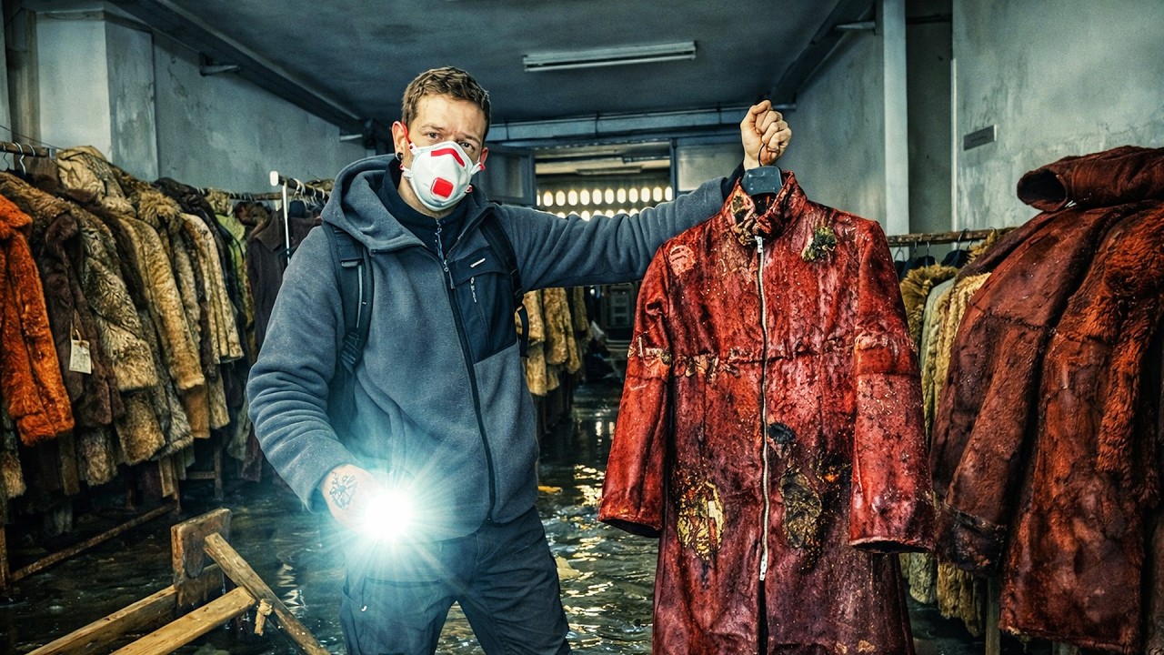 Hunderte LUXUS-PELZM&Auml;NTEL VERROTTEN in diesem Keller! MILLIONENWERTE in verlassener Modefabrik!