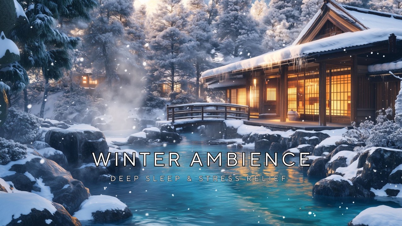 ❄️ Cozy Winter Snowstorm 🌙 Deep Sleep & Stress Relief Sounds