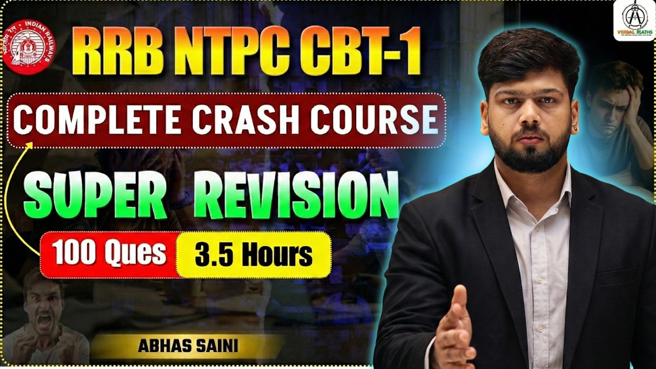 COMPLETE CRASH COURSE OF MATHS FOR RRB NTPC CBT-1 EXAM | FULL MATHS REVISION IN 3.5hours #rrbntpc