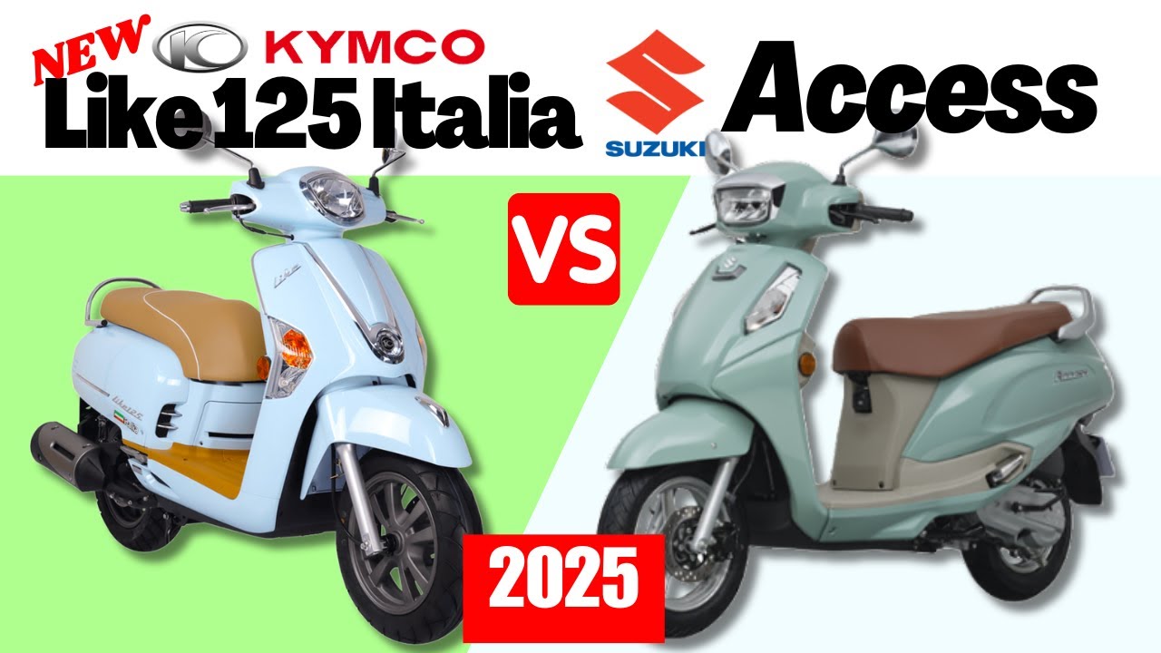 Kymco Like 125 Italia vs Suzuki Access Standard | Side by Side Comparison | Specs & Price | 2025