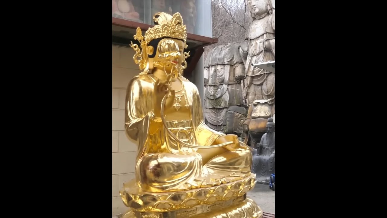 金佛制造全过程，拿铜与黄金打造而成，工艺大开眼界#佛#机械#铸造 #黄金