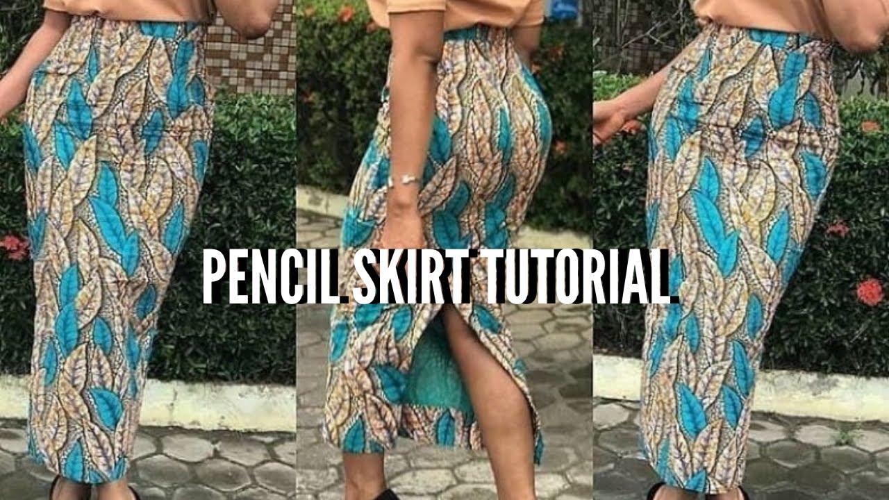 HOW TO CUT AND SEW A PENCIL SKIRT WITH LINING| EASY HIGH WAIST BASIC SKIRT TUTORIAL: DIY midi skirt