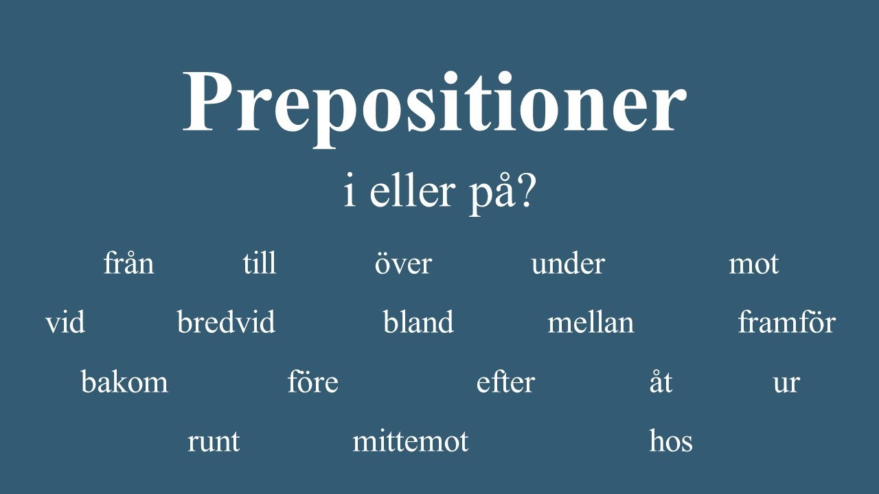 Prepositioner (SFI)