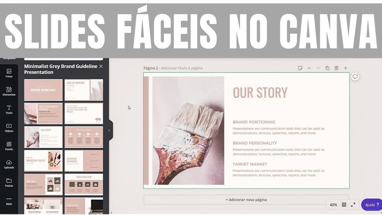 Como fazer APRESENTAÇÃO de SLIDES no CANVA // BAIXAR EM PPT
