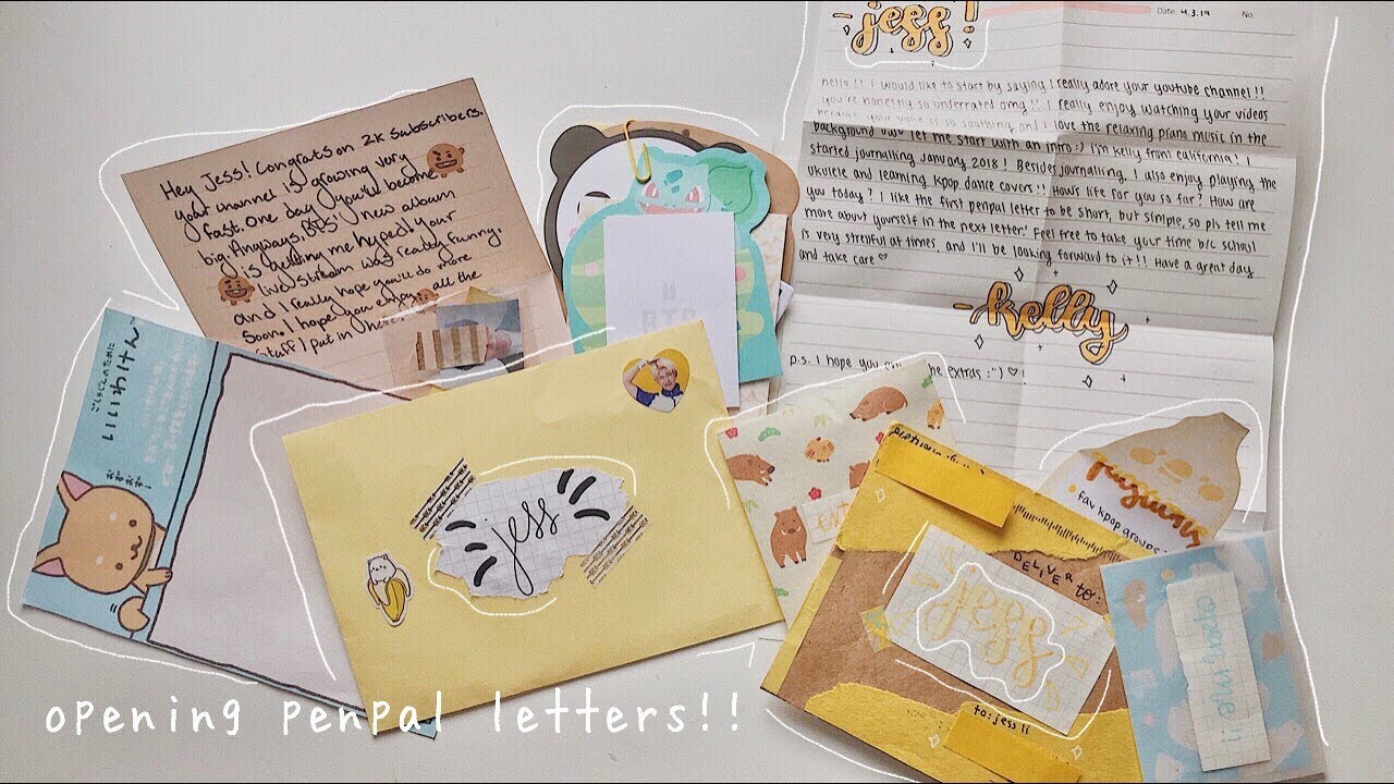 opening penpal letters ; mellow yellow