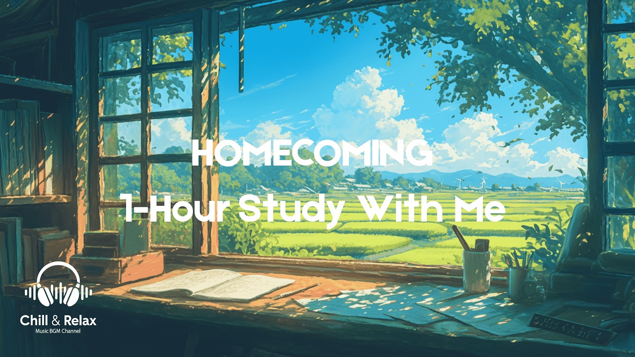 HOMECOMING | 1-Hour Study With Me 🌿 [Nostalgic Countryside]