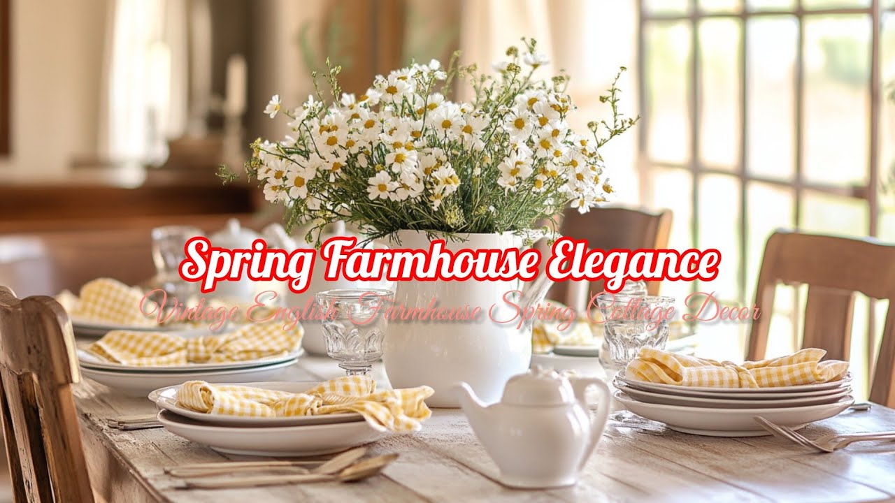 🌼 Vintage Yellow Meets English Farmhouse Country Cottage | Home Decor Ideas for Spring