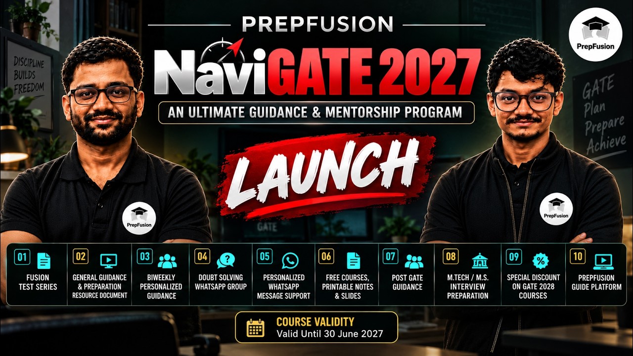 🔥PrepFusion Launches NaviGATE : An Ultimate Guidance & Mentorship Porgram for GATE 2027