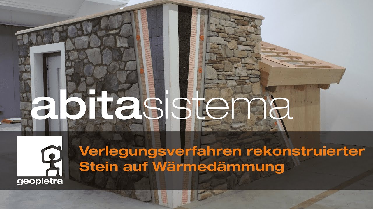 GEOPIETRA® - ABITASISTEMA - Verlegungsverfahren rekonstruierter Stein auf Wärmedämmung - 🇩🇪
