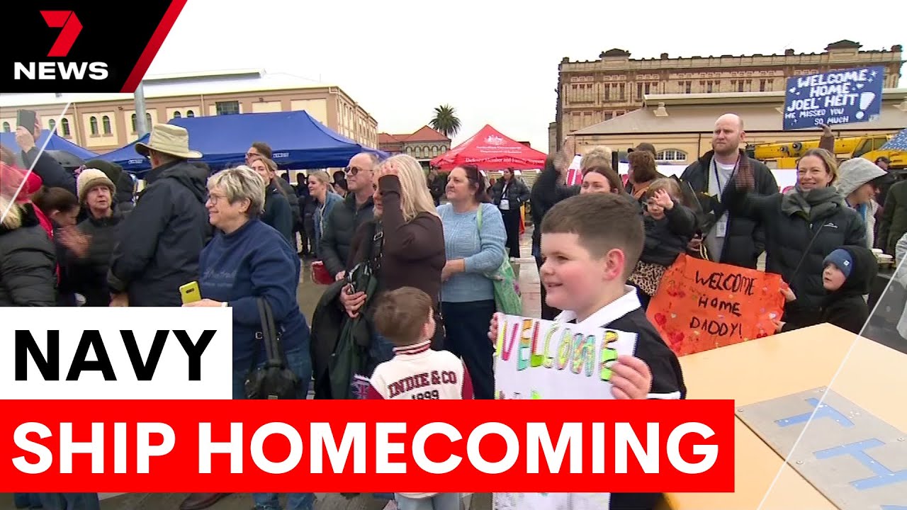 Australian Navy ship returns home after 3-month deployment | 7NEWS