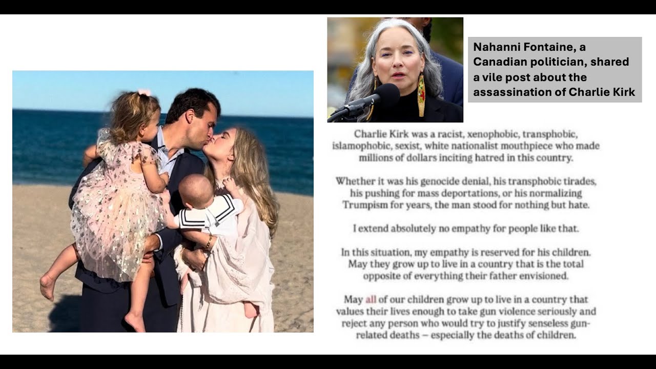 A Canadian politician’s disgusting comments following assassination of Charlie Kirk