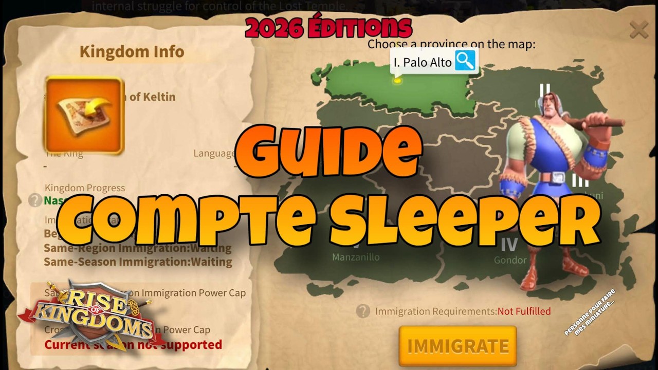 GUIDE COMPTE JUM.. SLEEP | RISE OF KINGDOMS FR