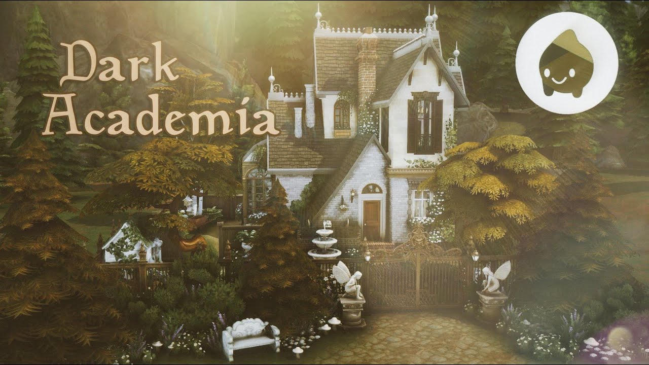Dark Academia House 🌿🍂  || The Sims 4: Paranormal Stuff || Speedbuild with Ambience Sounds