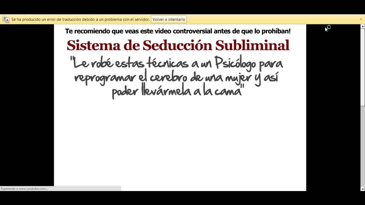 Sistema de seduccion subliminal Tomas - Estafa??