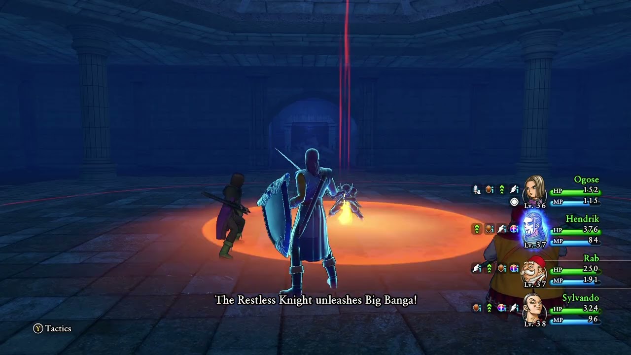Dragon Quest XI S Definitive Edition Big Boss Fight - Save Restless Knight