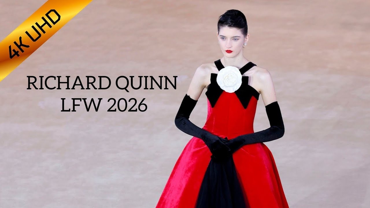 Richard Quinn Spring Summer 2026 Full Fashion Show | 4K Widescreen | London Fashion Week SS26