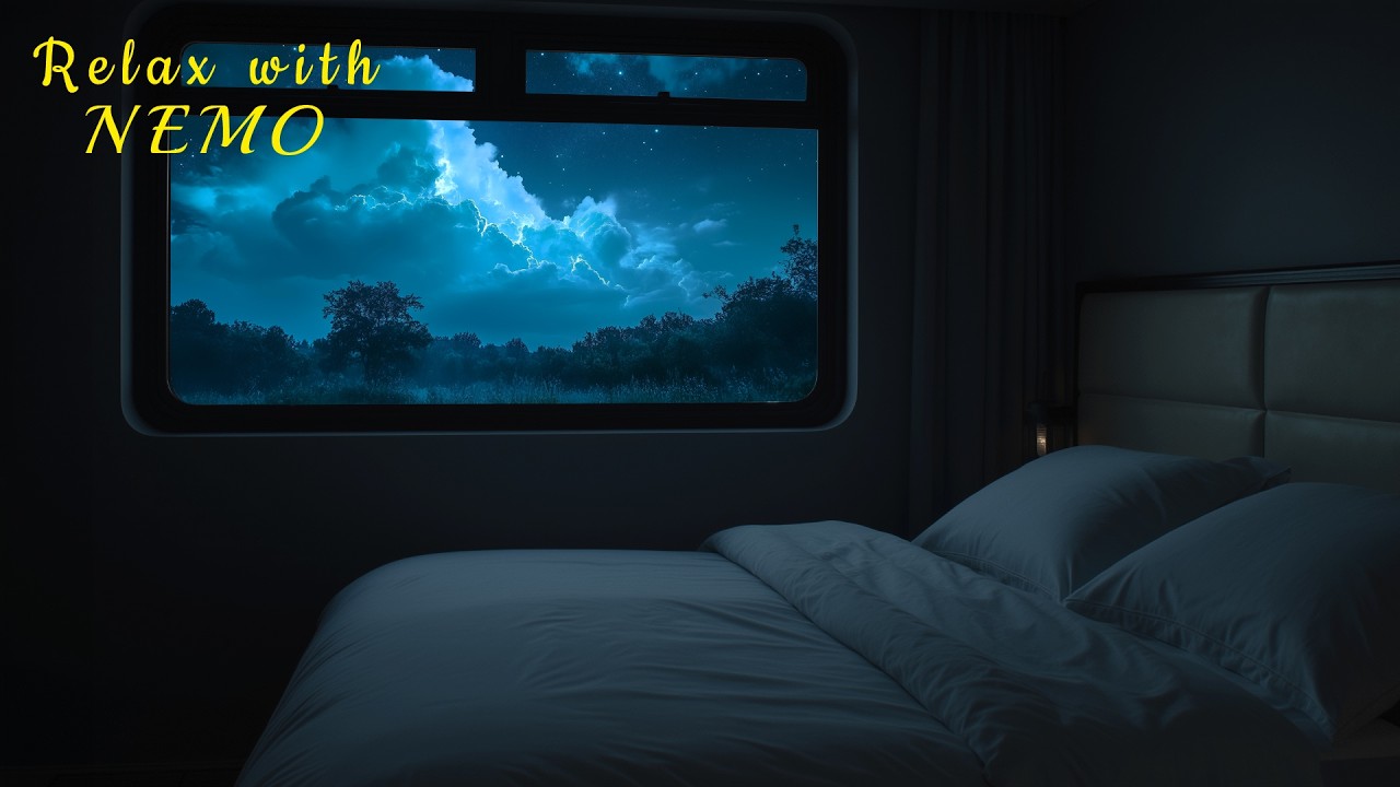 Night Train Journey 🚂 Dimly Lit Sleeper Train Ambience for Sleep / Relaxing Railways & Train Sounds