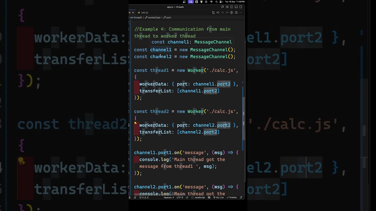 Как основной поток взаимодействует с несколькими рабочими процессами в Node.js ⚡