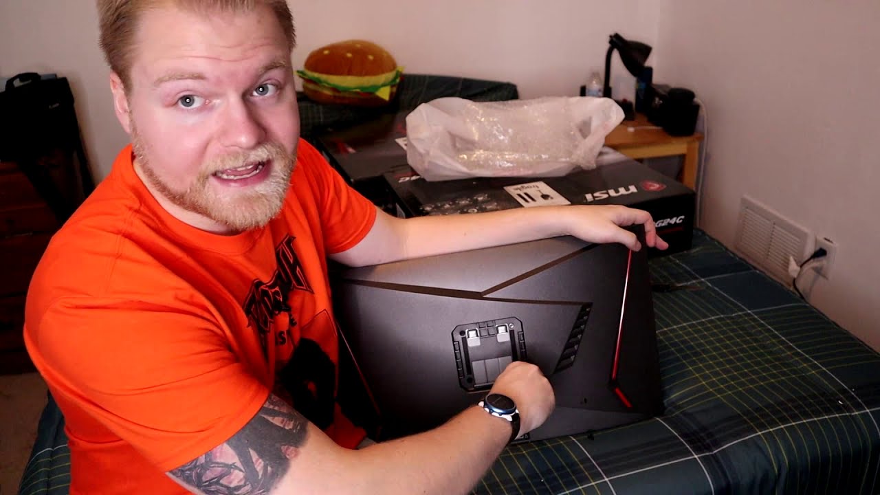 MSI MAG24c Curved Gaming Monitors UNBOXING + Installation + OVERVIEW