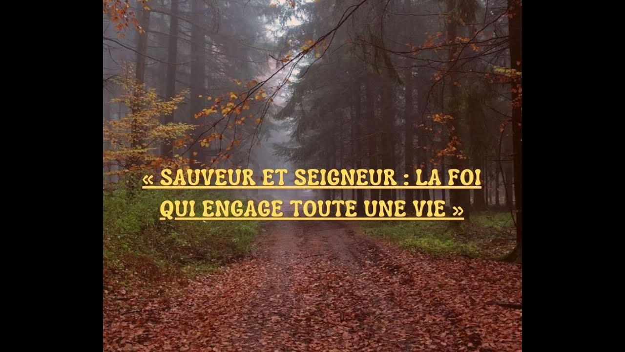 SAUVEUR ET SEIGNEUR  LA FOI QUI ENGAGE TOUTE UNE VIE