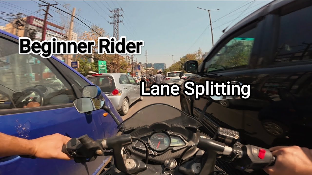 Beginner Rider Trying to Lane Split in Crazy Indian Traffic | Pulsar RS200 #dji #rs200 #motovlog