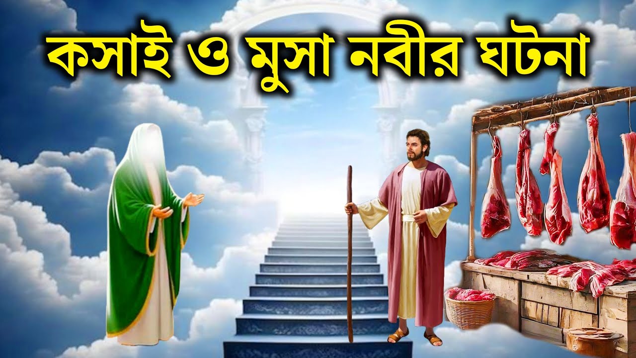 যে কারনে কসাই মুসা নবীর সাথে জান্নাতে যাবে | ইসলামিক কাহিনী | নবীদের কাহিনি | হযরত মুসা আঃ এর জীবনী