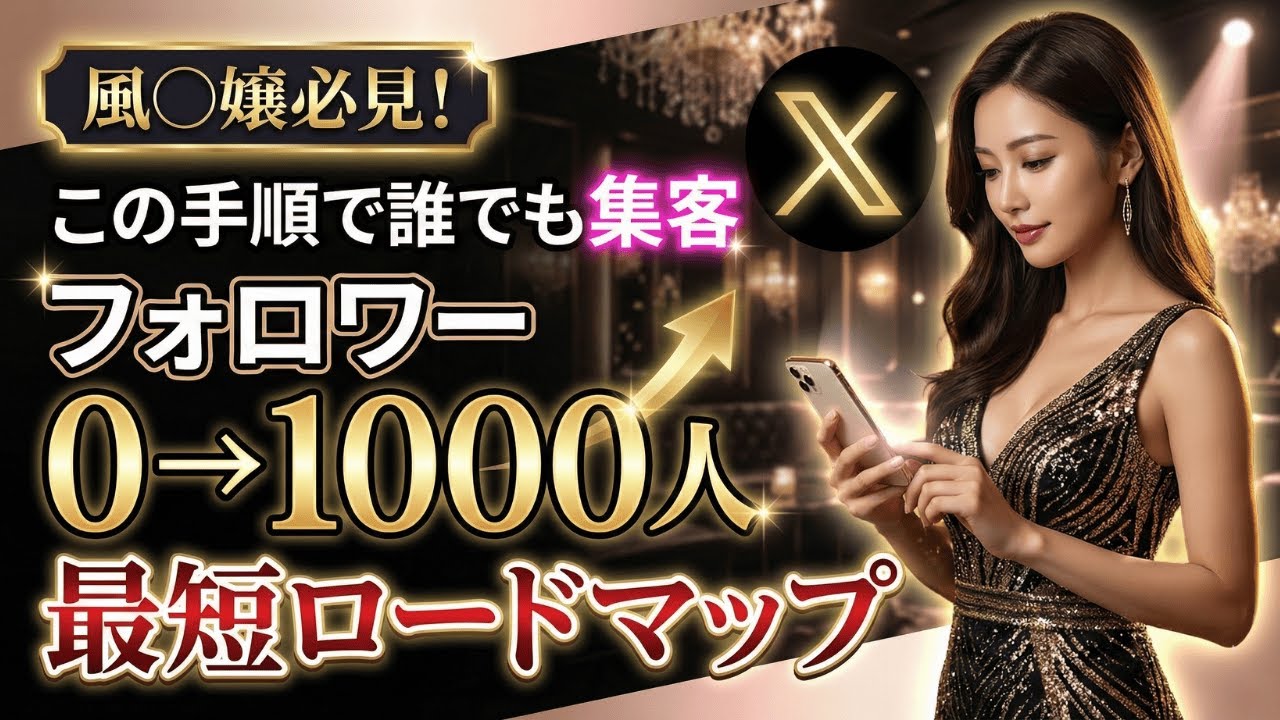 風嬢のX運用攻略｜フォロワー0→1000 最短ロードマップ