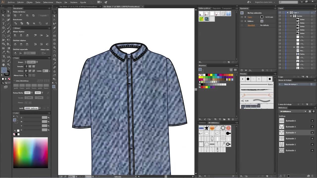 Illustrator CC, Aplicar texturas a partir de una imagen