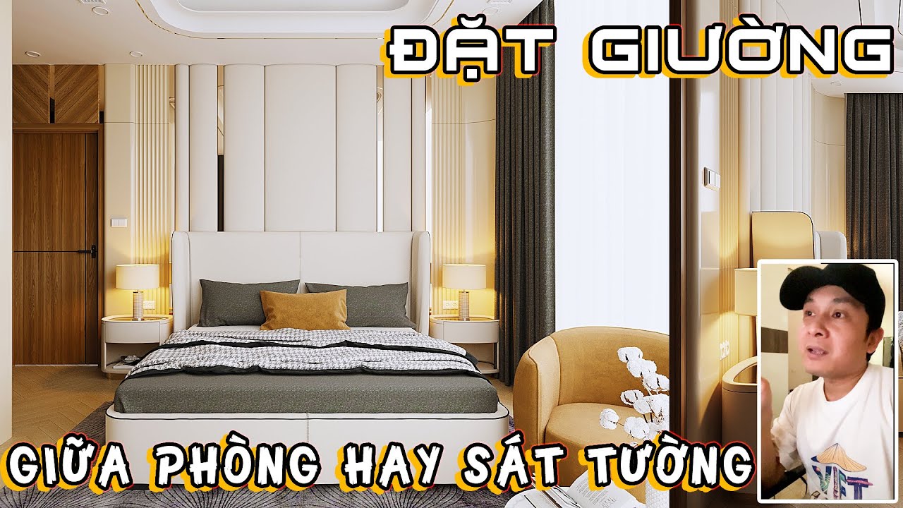 Giải đáp thắc mắc đặt giường giữa phòng hay sát tường