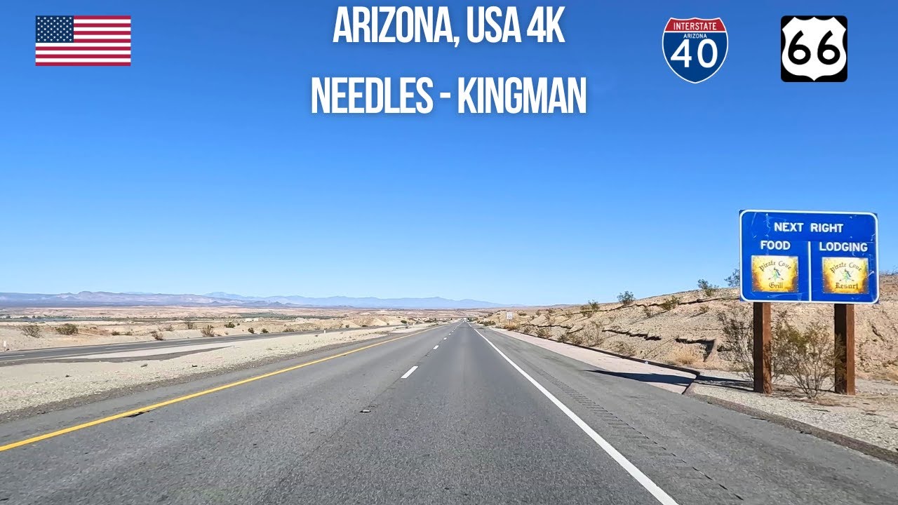 🚐 Needles to Kingman Drive (Real-Time) | I-40 East + Route 66 | California - Arizona  Road Trip