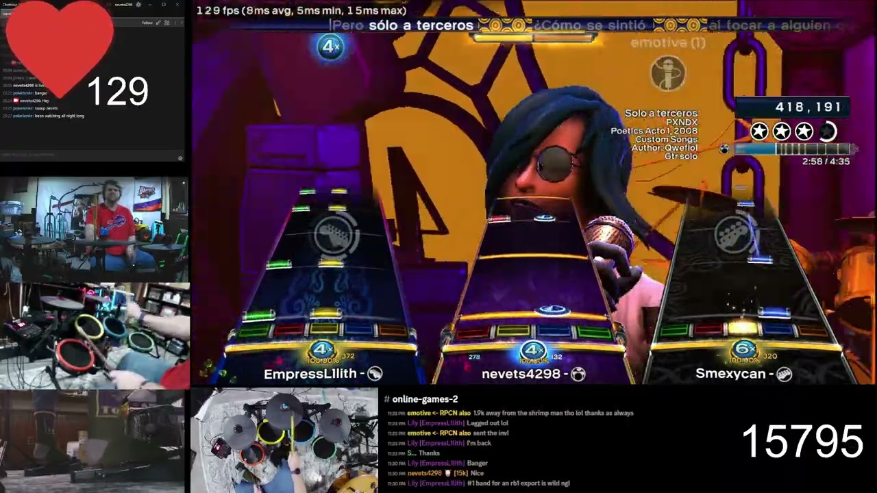 Solo a terceros by PXNDX - Full Band Gold 1s Rock Band 3 Deluxe RPCS3