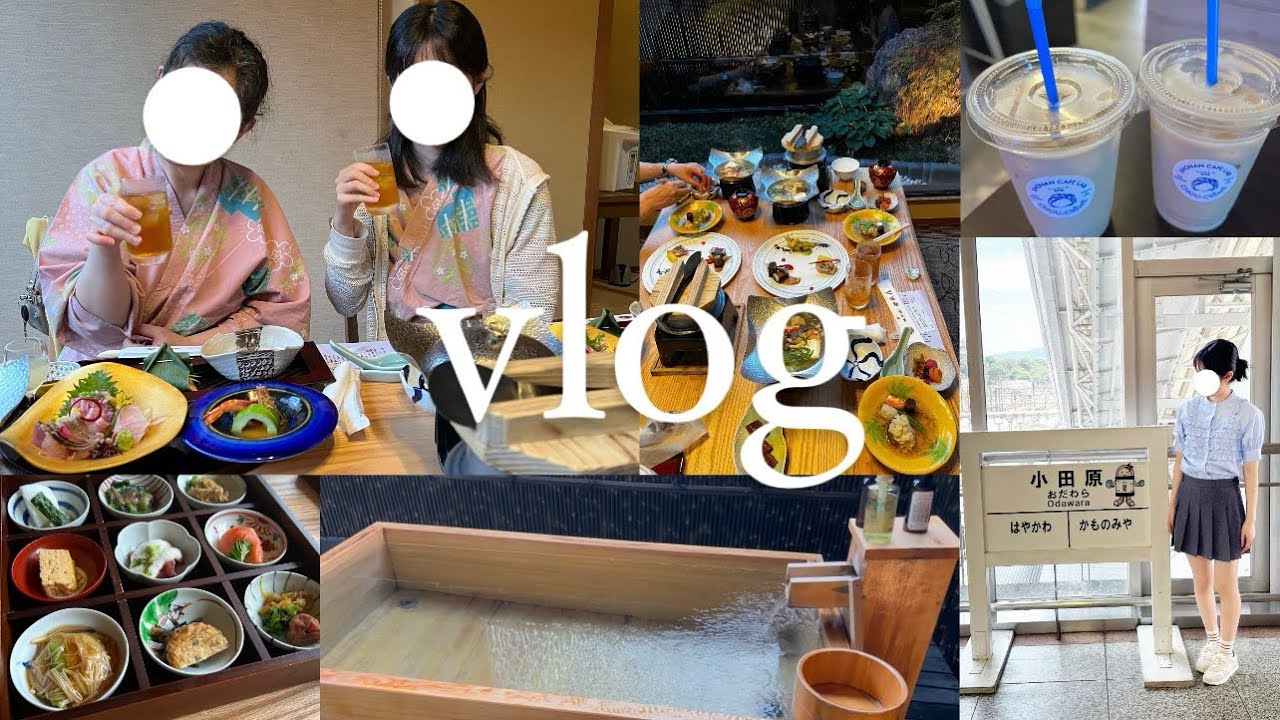 【大学生vlog】箱根✨✨ホテル南風荘☀️特別室でのんびり過ごす🫧小田原ミナカで食べ歩き🥰🫠