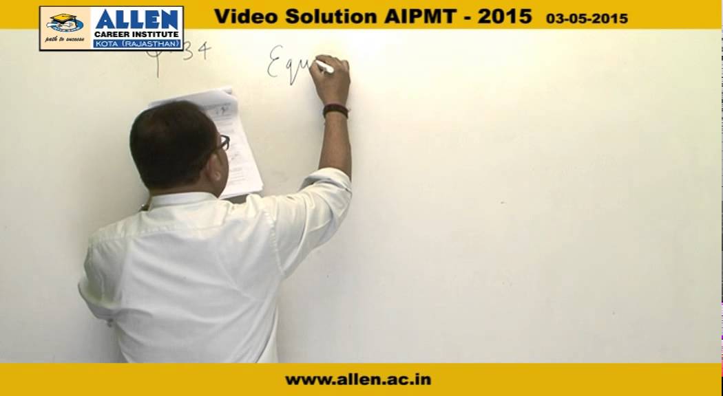 AIPMT 2015 video solutions &ndash; Chemistry Q. No. 33,34 &ndash; AIPMT 2015 Q&A BY ALLEN
