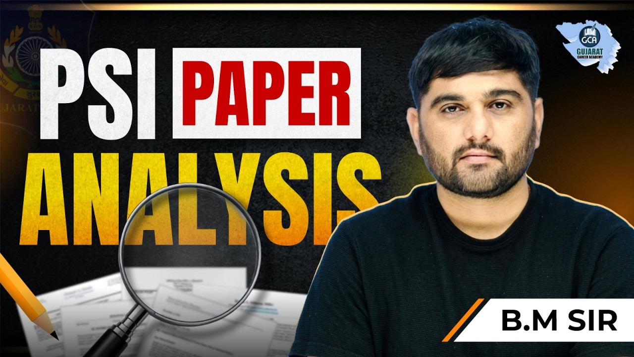 PSI PAPER ANALYSIS 2026 |  BM SIR  |  #GCA  #constable #psi