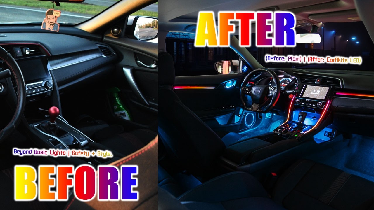 10th Gen Civic Transformation! ⚡️ Dynamic LED Ambient Lighting for Civic