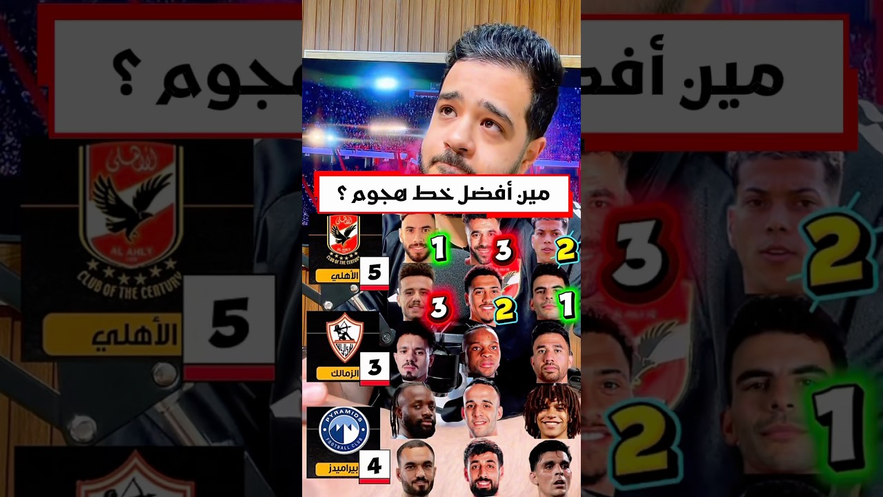 مين افضل خط هجوم ؟ الاهلي و الزمالك و بيراميدز 🔥