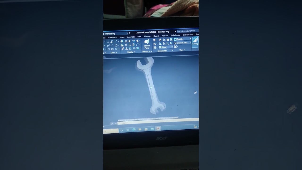 3d spanner. autocad 