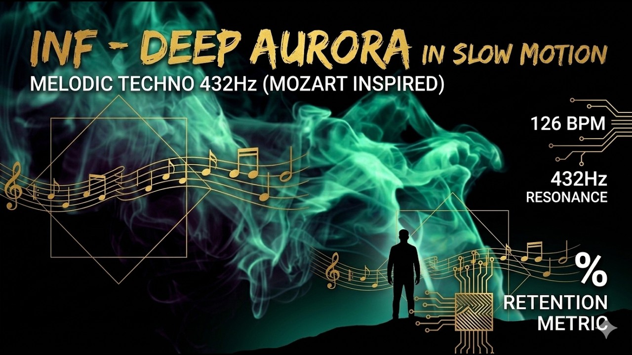 INF - Deep Aurora in Slow Motion | Melodic Techno 432Hz (Mozart Inspired)