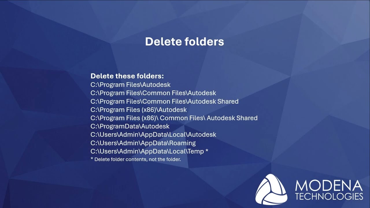 Clean Uninstall Autodesk Software