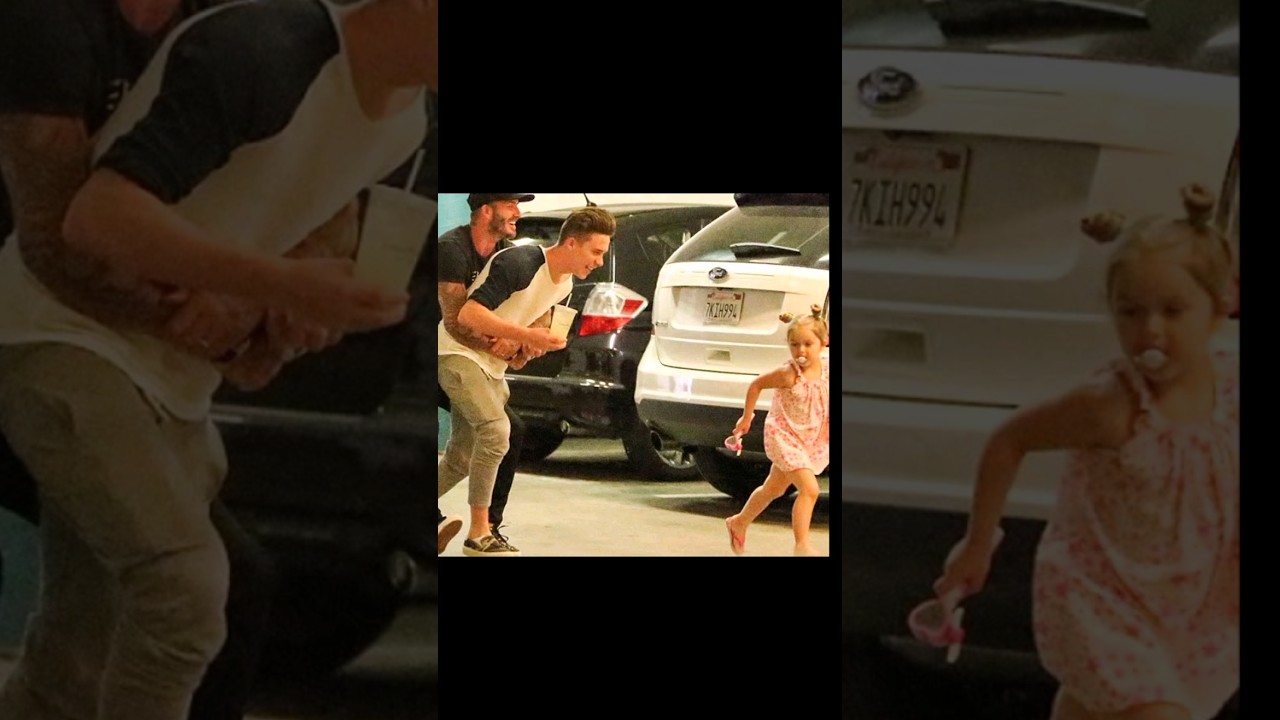 Harper and Brooklyn Beckhams cute moments 