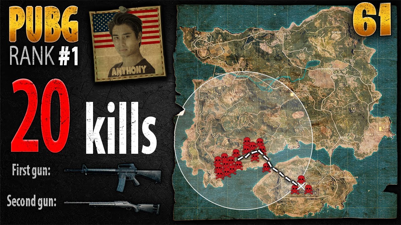 PUBG Rank 1 - Anthony 20 kills SOLO - PLAYERUNKNOWN'S BATTLEGROUNDS #61