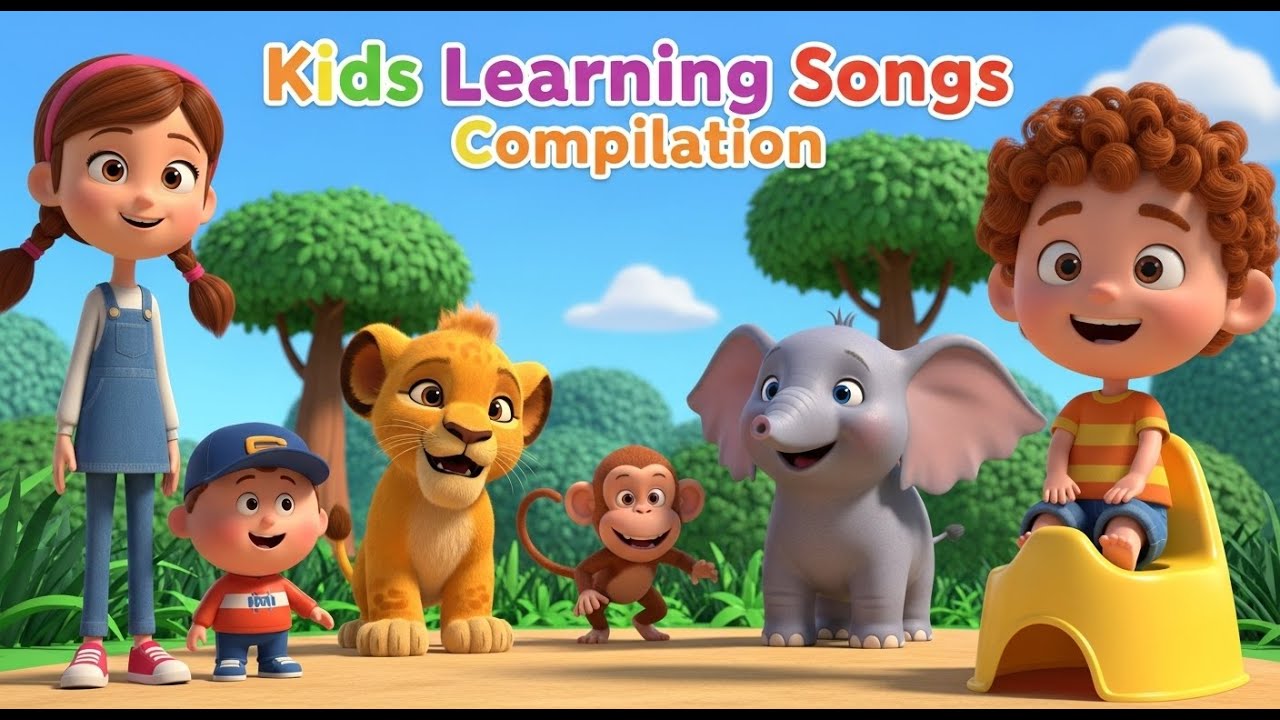 🎵 Kids Learning Songs Compilation – Sizes, Zoo Animals & Potty Training 🎵 | Nursery Rhymes & Fun