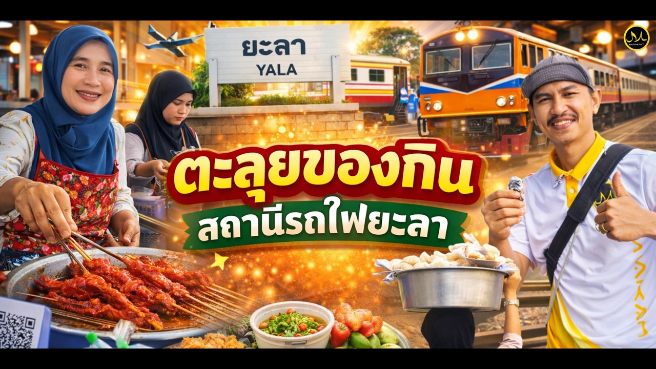 ตะลุยของกินสถานีรถไฟยะลา  | Makanvlog