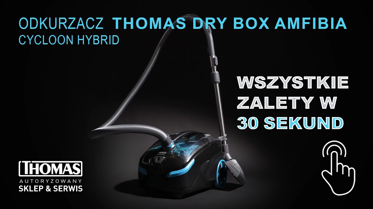 Wszystkie zalety w 30 sekund! Odkurzacz Amfibia Dry Box Thomas Cycloon Hybrid