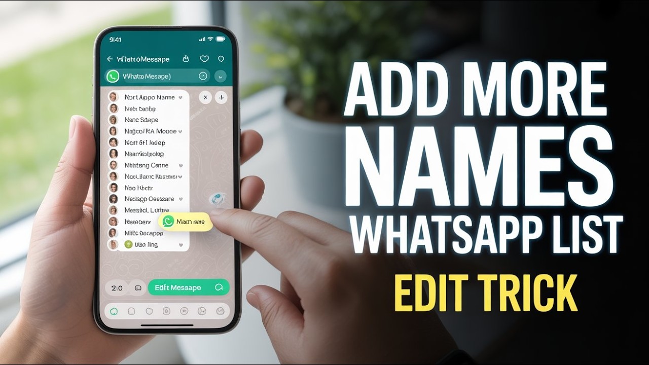 Как добавить несколько имен в список WhatsApp