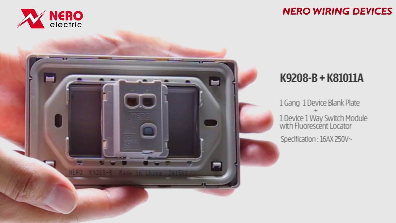 NERO WIRING DEVICS CRYSTAL K9208-B + K81011A