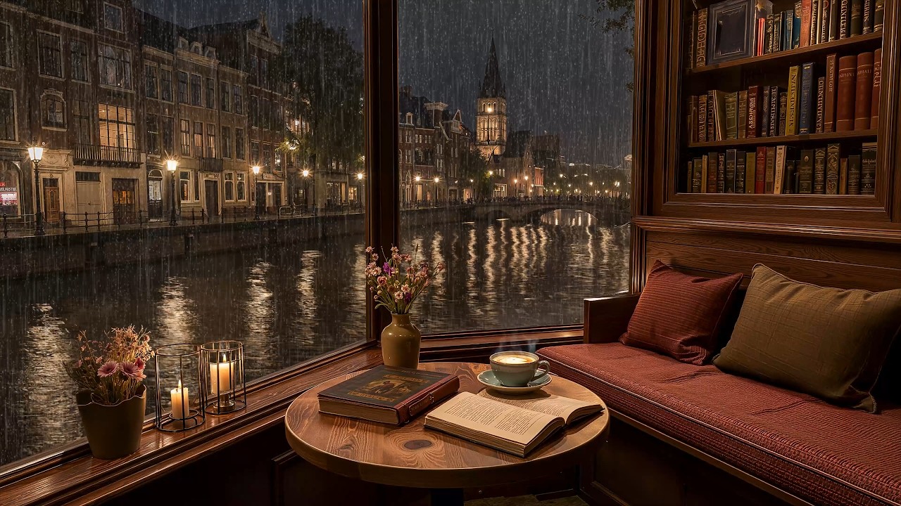 City Lights & Rain Jazz 🌃🌧️ Soft Night Jazz for Focus, Writing & Learning