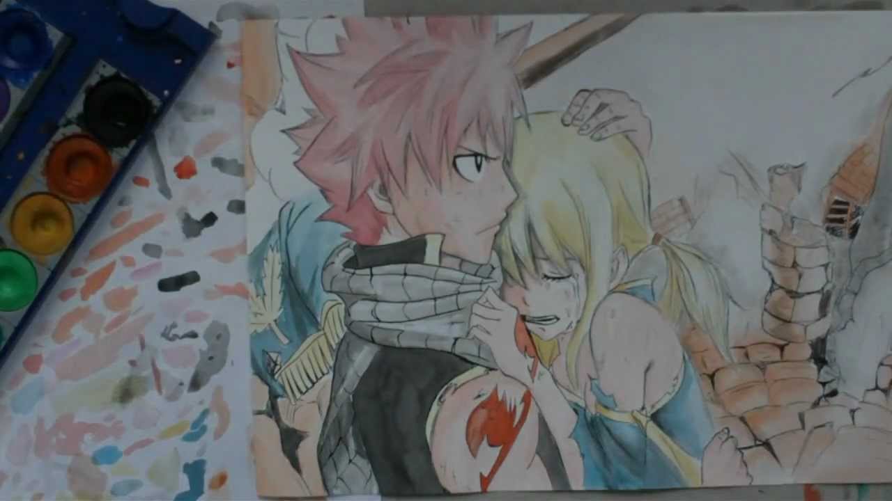 Speed drawing Natsu & Lucy -Fairy Tail-