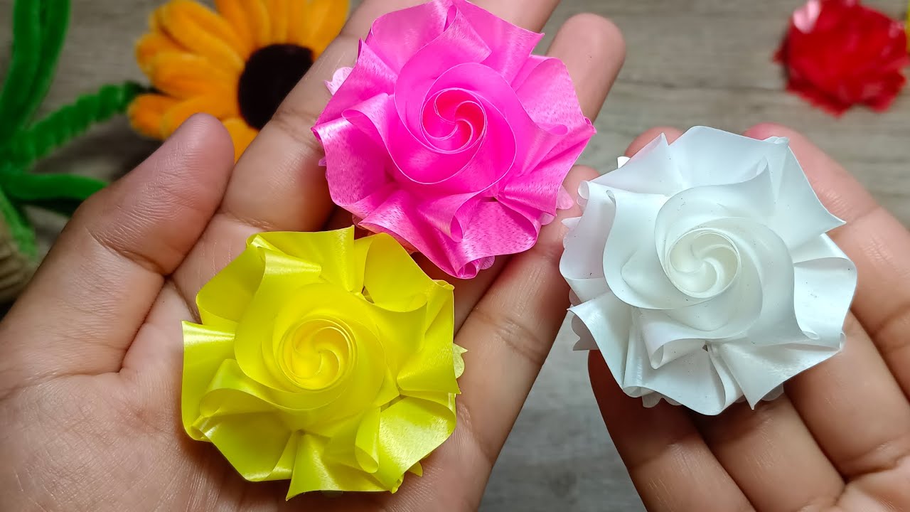 พับเหรียญโปรยทาน Ep.371 ดอกกุหลาบ สวย น่ารัก ทำงาาย #ลายเบสิค /Handmade easy  #DiyKaew