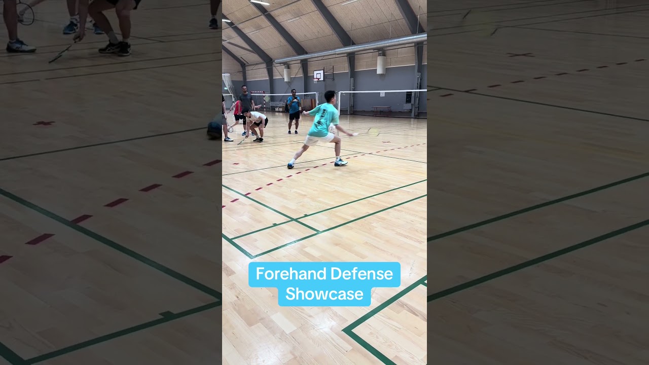 Forehand singles Defense Footwork  #badminton #badmintontips #badmintonfootwork